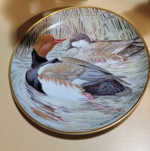 Vintage Duck 9" plate. Franklin Fine porcelain Limited edition 1981 collectible